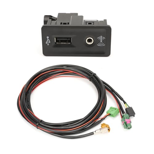 LEMORFE MIB2 CarPlay Media USB AUX Schalter USB AMI Adapter Steckdose Knopf Kabelbaum Set für VW Golf 7 von LIAMORFE