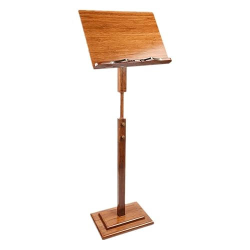 Notenständer holz, Notenständer klappbar stabil, Tragbarer Podiumständer, höhenverstellbar 39,4 Zoll - 51,2 Zoll, Notenständer für Gitarre, Geige, Ukulele spielen und lesen (A(100-130CM)) von LIANGERMAO
