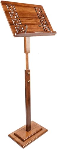 Notenständer holz, Notenständer klappbar stabil, Tragbarer Podiumständer, höhenverstellbar 39,4 Zoll - 51,2 Zoll, Notenständer für Gitarre, Geige, Ukulele spielen und lesen (B(100-130CM)) von LIANGERMAO