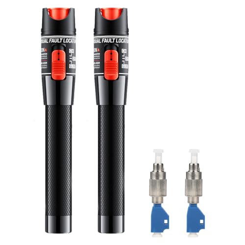 LIAYTRSS 2pcs Glasfaserkabeltester 50 mW, Faseroptik-Stift, FTTH, optische Fehlersuche, 50 km mit Adapter FC-LC für Glasfasertechnik LIAYTRSS 2pcs Glasfaserkabeltester 50 mW, Faseroptik-Stift, FTTH, optische Fehlersuche, 50 km mit Adapter FC-LC für Glasfasertechnik von LIAYTRSS