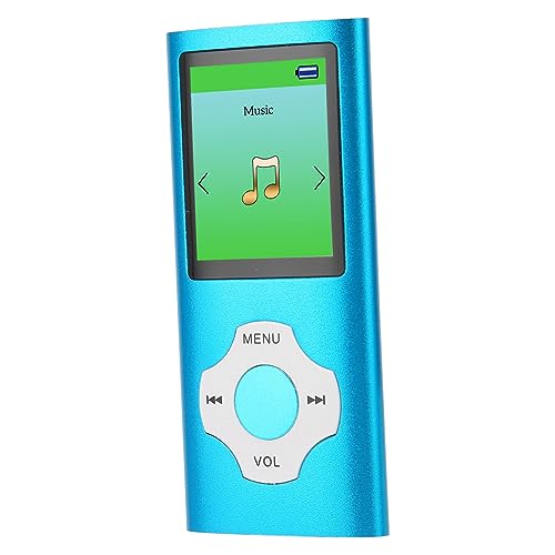 1,8 "LCD -MP3 -Player mit FM Radio & Voice Recorder, Tragbarer Musikplayer für Studenten - Unterstützt 64 GB Erweiterbarer Speicher, Einschließlich Ohrhörer (Aluminiumlegierung). (Himmelblau) von LICAEVEY