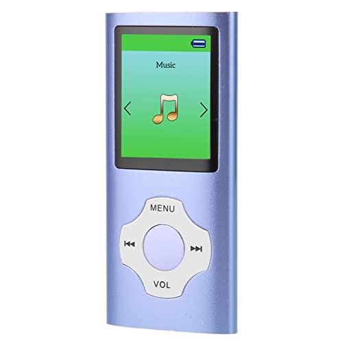 1,8 "LCD -MP3 -Player mit FM Radio & Voice Recorder, Tragbarer Musikplayer für Studenten - Unterstützt 64 GB Erweiterbarer Speicher, Einschließlich Ohrhörer (Aluminiumlegierung). (Navy blau) von LICAEVEY