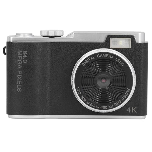48MP Digitalkamera, 1080p Autofokuskamera mit 2,4 -Zoll -HD -Bildschirm, 16 -facher Zoom -Anti -Shake, Lanyard, Kompakter Tragbarer Kleiner Point und Shoot Camcorder für (Black) von LICAEVEY