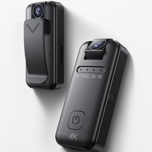 4K -Körperkamera mit Audioaufnahme, Wasserfest Tragbarer Body Cam, 180 ° Rotatable Objektiv, Tragbare -Brust und Clip vor der Kamera Zum Radfahren, Sport, Outdoor 4K -Körperkamera mit Audioaufnahme, Wasserfest Tragbarer Body Cam, 180 ° Rotatable Objektiv, Tragbare -Brust und Clip vor der Kamera Zum Radfahren, Sport, Outdoor von LICAEVEY