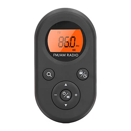AM FM Pocket Radio, 500mAh Wiederaufladbares Digitales Radio mit Ohrhörer -LCD -Display, Stereo -Kopfhörerbuch, mi NI -Radio Zum Joggen, Gehen, Camping (Black) von LICAEVEY