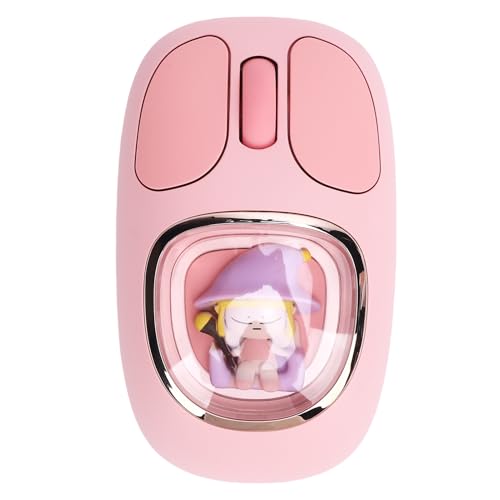 LICAEVEY Bluetooth -Maus, 2,4 G Wiederaufladbare Stille Maus mit RGB -Hintergrundbeleuchtung, Niedliche Tragbare Computermäuse für PC, Laptop, Computer (PINK) von LICAEVEY