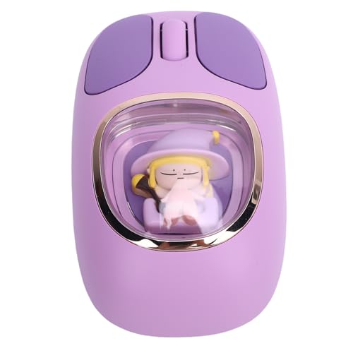 LICAEVEY Bluetooth -Maus, 2,4 G Wiederaufladbare Stille Maus mit RGB -Hintergrundbeleuchtung, Niedliche Tragbare Computermäuse für PC, Laptop, Computer (Purple) von LICAEVEY