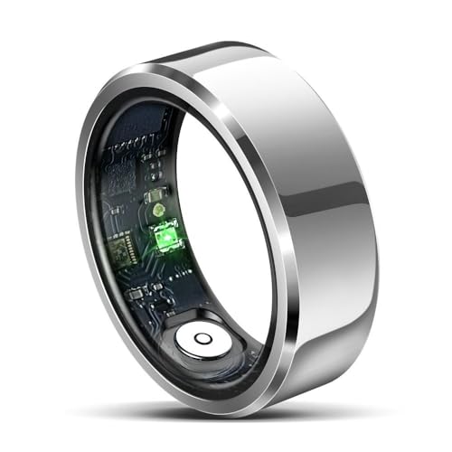 LICAEVEY Smart Ring für Frauen und Männer, Fitness -Tracker mit Schrittzähler, Kalorienverfolgung und 7 Sportmodi, IP68 Water Proof Activity Ring mit Familiengesundheitsdatenfreigabe (8#) von LICAEVEY