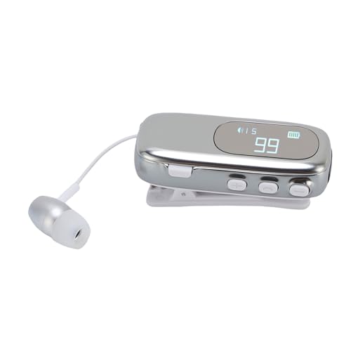 LICAEVEY Versenkbare Bluetooth -Kopfhörer mit Clip, Bluetooth -Ohrhörer mit LCD -Digitalanzeige, Komfortables Headset 20H Gesprächszeit Sporttrucker -Trucker -Fahrer Earbud von LICAEVEY