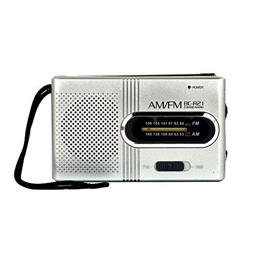 BC-R21 Mini Radio, Tragbare AM FM Teleskopantenne Pocket Radio Weltempfänger Lautsprecher, Musik-Player AM/FM-Radio mit Teleskopantenne Lautsprecher von LICHENGTAI