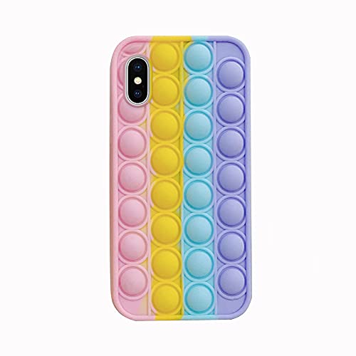 Bubble Phone Case, 3D Soft Stress Relief Fidget Toys Bubble Zappeln Sensory Toy Silikon Stoßfeste Schutzhülle Hülle Kompatibel mit iPhone 7/8, 7Plus/8 Plus, X/XS, XS Max, 11, 11Pro, 11 Pro Max von LICHENGTAI