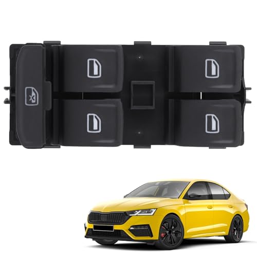 LICHENGTAI 5E0 959 857 E Fensterheberschalter Kompatibel mit Skoda Octavia III Combi 5E5 5E6 Elektrische Fensterheber Schalter E0 959 857 Hauptfensterschalter von LICHENGTAI