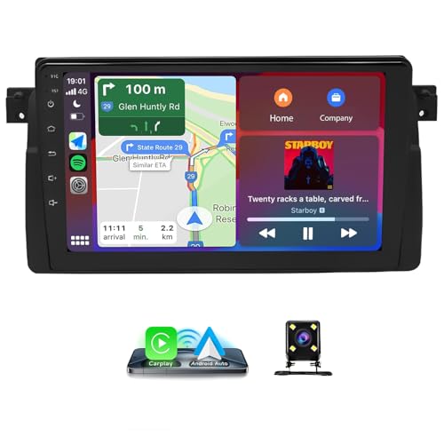 LICHENGTAI Android 13 Autoradio 2 Din für BMW Serie 3 E46 1998-2006 mit Wireless Carplay Android Auto, 9 Zoll Touchscreen Auto Radio mit Bluetooth GPS WiFi FM/RDS Rückfahrkamera, 2+32G LICHENGTAI Android 13 Autoradio 2 Din für BMW Serie 3 E46 1998-2006 mit Wireless Carplay Android Auto, 9 Zoll Touchscreen Auto Radio mit Bluetooth GPS WiFi FM/RDS Rückfahrkamera, 2+32G von LICHENGTAI