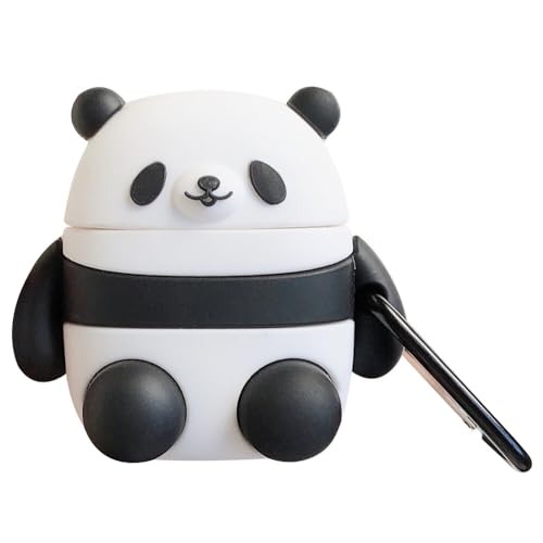 LICHENGTAI Kompatibel mit AirPods 3 Hülle Stoßfeste Ultradünn Silikon Kopfhörer Taschen Case Kawaii Cartoon Panda Schutzhülle mit Karabiner Mädchen Jungen Kompatibel für AirPods 3 2021 von LICHENGTAI