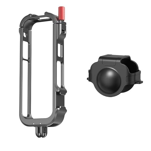 LICHIFIT Aluminium-Legierung Utility Frame Cage + Silikon Objektivschutz Abdeckung für Insta360 X4 Cold Shoe Metallblende Halterung Schutzhülle Rahmen Panorama-Action-Kamera-Zubehör LICHIFIT Aluminium-Legierung Utility Frame Cage + Silikon Objektivschutz Abdeckung für Insta360 X4 Cold Shoe Metallblende Halterung Schutzhülle Rahmen Panorama-Action-Kamera-Zubehör von LICHIFIT