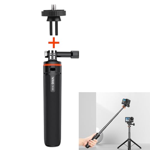 LICHIFIT Ausziehbarer Stativ-Selfie-Stick für DJI OSMO Pocket 3 / Action 4 Längenverstellbare Verlängerungsstange mit Gimbal für Insta360 ONE X3 / X2 Action-Kamera-Basishalterung Halterung Zubehör von LICHIFIT