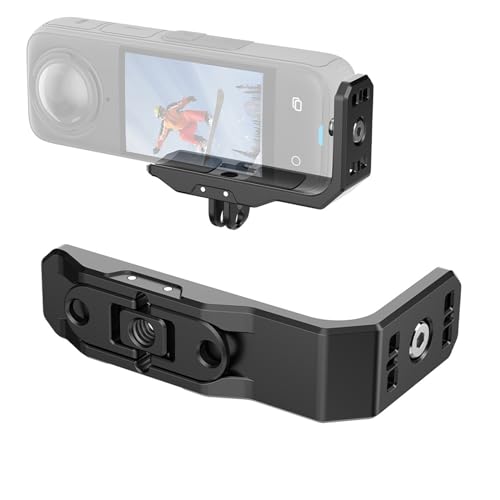 LICHIFIT Horizontale Montagehalterung für Insta360 X4 Kamera L-förmige Halterung aus Aluminiumlegierung mit 1/4 Zoll Schraubenloch und zweipoliger Faltschnittstelle von LICHIFIT