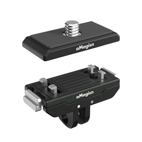 LICHIFIT Magnetische Schnellwechselhalterung + 1/4" Schraubverlängerungshalterung für Insta360 Ace/Ace Pro für Insta360 X4 / X3 für GoPro Hero 12/11 Kamera Metallbasis Halterung Adapter Zubehör von LICHIFIT