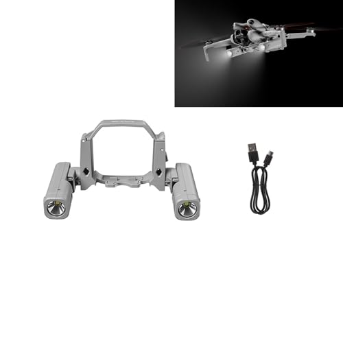 LICHIFIT Mini4 Pro Drohne Suchscheinwerfer Nachtlicht für DJI Mini 4 Pro Wiederaufladbares Dual-Licht 360° Drehung Mehrere Modi Nachtfluglicht von LICHIFIT