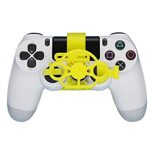 LICHIFIT PS4 Game Controller Mini Lenkrad Ersatz für Sony PS4 Racing Spiel Zubehör gelb von LICHIFIT