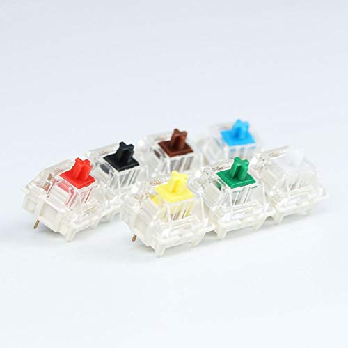 LICHONGUI Gateron-Schalter 3Pin SMD-LED-Unterglas-LED kompatibel für MX Mechanische Tastatur für GK61 GK64 GH60 (Axis Body : Red Switch, Color : 60PCS) von LICHONGUI