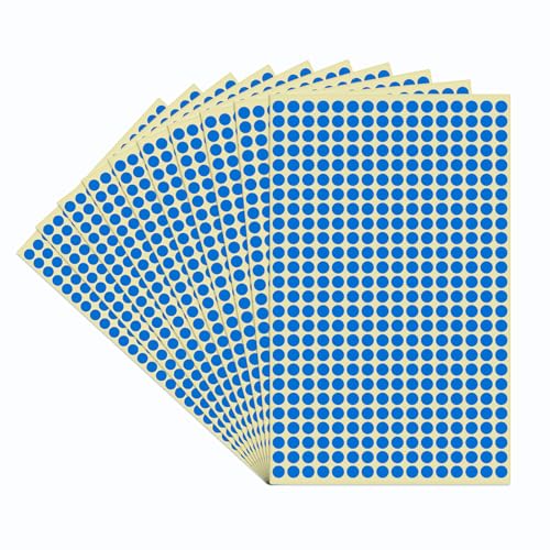 LICQIC Farbige Klebepunkte, 6 mm, selbstklebende Punkte, kreisförmige Aufkleber, 4160 Tupfen-Aufkleber, blau LICQIC Farbige Klebepunkte, 6 mm, selbstklebende Punkte, kreisförmige Aufkleber, 4160 Tupfen-Aufkleber, blau von LICQIC