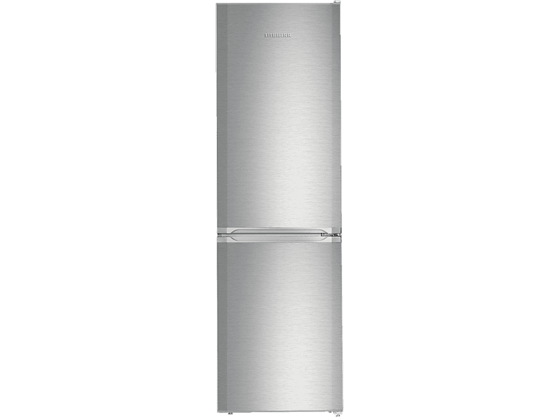 LIEBHERR CUefe 3331 Kühl-Gefrierkombination (E, 296 l, 1812 mm hoch, Tür: Edelstahltür mit SmartSteel & Gehäuse: Silber) von LIEBHERR