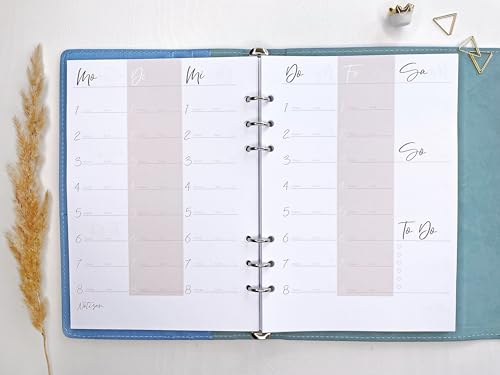 Wochenübersichten | undatiert | Modul für den Lehrerkalender | Modularer Unterrichtsplaner | Kalendereinlagen | Nachfüllseiten (1 Jahr / 52 Seiten) von LIEBS.designs