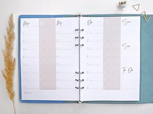 Wochenübersichten | undatiert | Modul für den Lehrerkalender | Modularer Unterrichtsplaner | Kalendereinlagen | Nachfüllseiten (20 Seiten) von LIEBS.designs