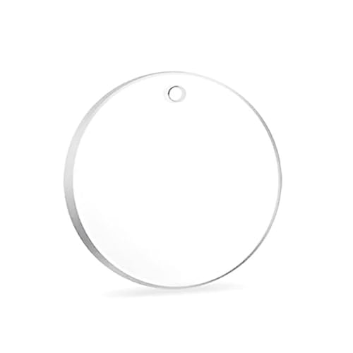 Klare Acrylplatten 2 bis 12 Zoll, Blankoscheiben mit Löchern, Plastikglasplatten for Schlüsselanhänger, 15 Stück(2.5inchx0.04inch) von LIFABOLA
