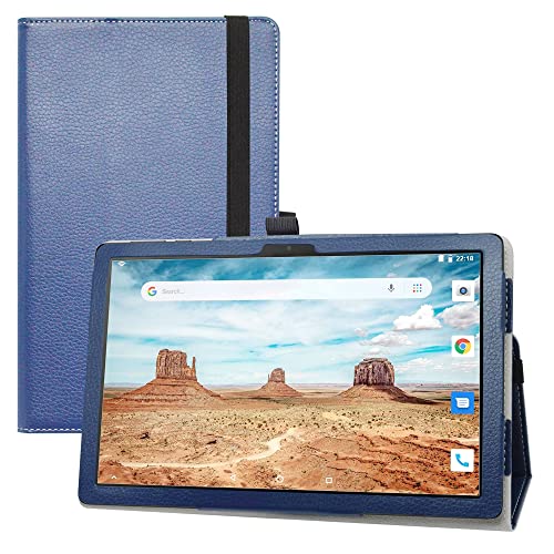 LIFANG Alcatel 3T 10 8094X 4G Hülle,Schutzhülle mit Hochwertiges PU Leder Tasche Case für 10" Alcatel 3T 10 8094X 4G (Not fit Alcatel 3T 10 8088x) Tablet,Blau von LIFANG