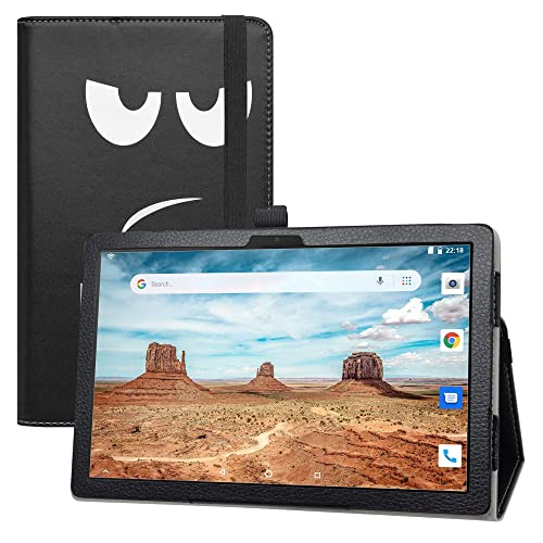 LIFANG Kompatibel mit Alcatel 3T 10 8094X 4G Hülle,Schutzhülle mit Hochwertiges PU Leder Tasche Case für 10" Alcatel 3T 10 8094X 4G Tablet,Don't Touch von LIFANG