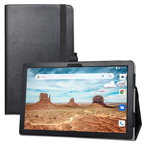 LIFANG Kompatibel mit Alcatel 3T 10 8094X 4G Hülle,Schutzhülle mit Hochwertiges PU Leder Tasche Case für 10" Alcatel 3T 10 8094X 4G Tablet,Schwarz von LIFANG