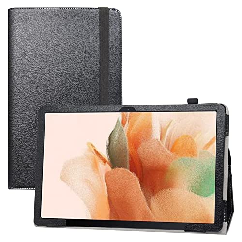 LIFANG Compatible with Samsung Galaxy Tab S7 FE Hülle,Schutzhülle mit Hochwertiges PU Leder Tasche Case für 12.4" Samsung Galaxy Tab S8 Plus/Samsung Galaxy Tab S7 Plus 12.4 inch,Schwarz von LIFANG