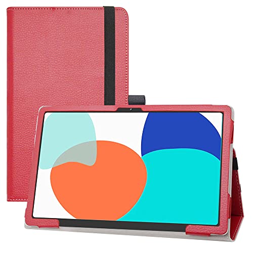 LIFANG Kompatibel mit Blackview Tab 11 Hülle,Schutzhülle mit Hochwertiges PU Leder Tasche Case für 10.36" Blackview Tab 11 / Blackview Tab 11 SE Tablet(Not fit Blackview Tab11 WiFi),Rot von LIFANG