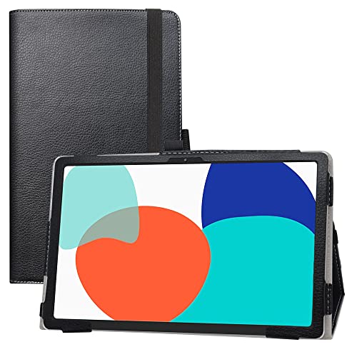 LIFANG Kompatibel mit Blackview Tab 11 Hülle,Schutzhülle mit Hochwertiges PU Leder Tasche Case für 10.36" Blackview Tab 11 / Blackview Tab 11 SE Tablet(Not fit Blackview Tab11 WiFi),Schwarz von LIFANG