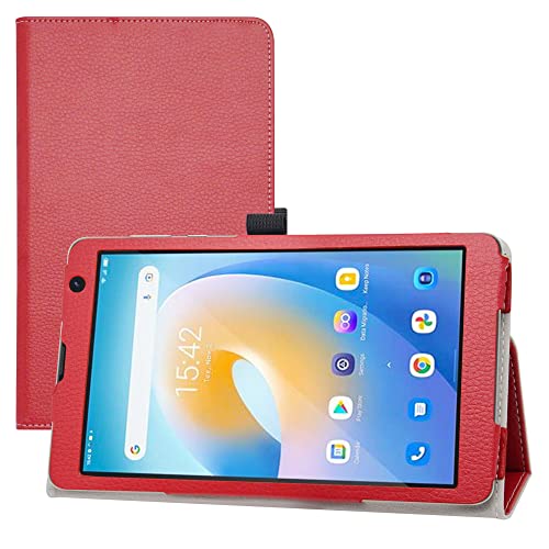 LIFANG Kompatibel mit Blackview Tab 6 Hülle,Schutzhülle mit Hochwertiges PU Leder Tasche Case für 8" Blackview Tab 6 Tablet,Rot von LIFANG