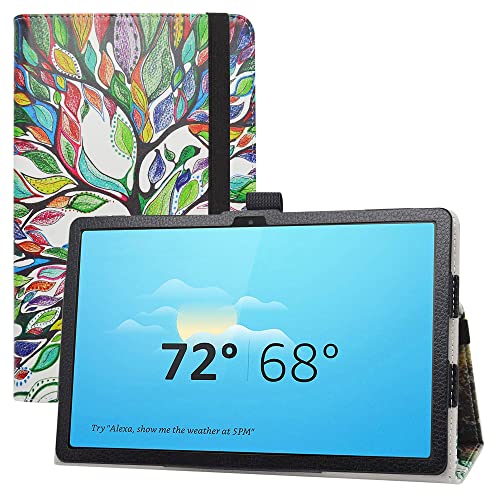 LIFANG Kompatibel mit Lenovo Tab M10 Plus 3rd Gen Hülle,Schutzhülle mit Hochwertiges PU Leder Tasche Case für 10.61" Lenovo Tab M10 Plus 3rd Gen Tablet (TB125FU),Love Tree von LIFANG