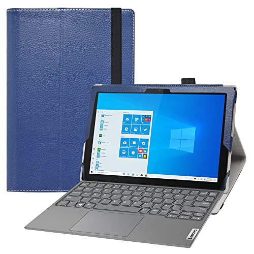 LIFANG Lenovo IdeaPad Duet 3i Hülle,Schutzhülle mit Hochwertiges PU Leder Tasche Case für 10.3" Lenovo IdeaPad Duet 3i 10IGL5 Tablet(Not fit Other Models),Blau von LIFANG