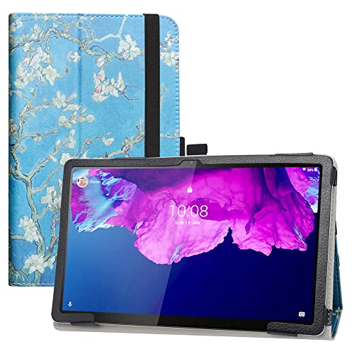 LIFANG Lenovo Tab P11 Hülle,Schutzhülle mit Hochwertiges PU Leder Case für 11" Lenovo Tab P11 / P11 Plus / P11 5G (TB-J606F /J616F /J607Z) / Motorola Moto Tab G70 Tablet,Almond Blossom von LIFANG