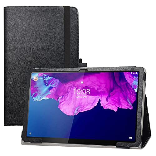 LIFANG Lenovo Tab P11 Hülle,Schutzhülle mit Hochwertiges PU Leder Case für 11" Lenovo Tab P11 / P11 Plus / P11 5G (TB-J606F /J616F /J607Z) / Motorola Moto Tab G70 Tablet,Schwarz von LIFANG