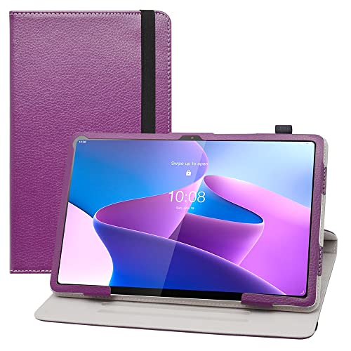 LIFANG Lenovo Tab P12 Pro hülle,360° Drehbarer Stand Cover Premium Schutzhülle Tasche Etui mit Auto Schlaf/Wach Case für 12.6" Lenovo Tab P12 Pro (TB-Q706F /TB-Q706Z) Tablet,Violett von LIFANG