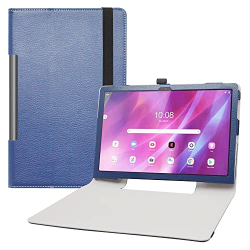 LIFANG Lenovo Yoga Tab 11 Hülle,Schutzhülle mit Hochwertiges PU Leder Tasche Case für 11" Lenovo Yoga Tab 11 (YT-J706F) Tablet,Blau von LIFANG