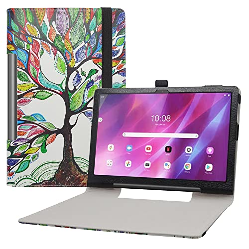 LIFANG Lenovo Yoga Tab 11 Hülle,Schutzhülle mit Hochwertiges PU Leder Tasche Case für 11" Lenovo Yoga Tab 11 (YT-J706F) Tablet,Love Tree von LIFANG