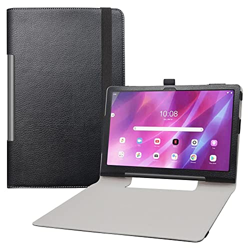 LIFANG Lenovo Yoga Tab 11 Hülle,Schutzhülle mit Hochwertiges PU Leder Tasche Case für 11" Lenovo Yoga Tab 11 (YT-J706F) Tablet,Schwarz von LIFANG