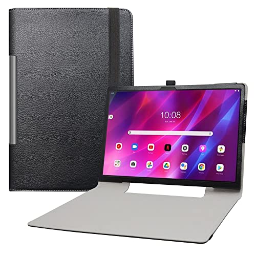 LIFANG Kompatibel mit Lenovo Yoga Tab 13 Hülle,Schutzhülle mit Hochwertiges PU Leder Tasche Case für 13" Lenovo Yoga Tab 13 (YT-K606F) Tablet,Schwarz von LIFANG