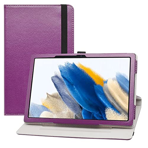 LIFANG Samsung Galaxy Tab A8 10.5 hülle,360° Drehbarer Stand Cover Premium Schutzhülle Tasche Etui mit Auto Schlaf/Wach Case für Inch 2022 (SM-X200/X205/X207),Violett, LFDZ715-3 von LIFANG