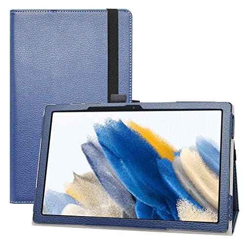 LIFANG Samsung Galaxy Tab A8 Hülle,mit Auto Schlaf/Wach Schutzhülle Hochwertiges PU Leder Tasche Case für Samsung Galaxy Tab A8 10.5 Inch 2022 (SM-X200/X205/X207) Tablet,Blau von LIFANG