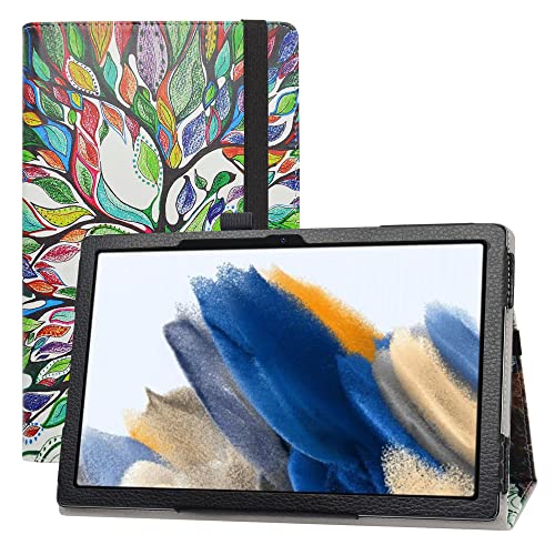 LIFANG Samsung Galaxy Tab A8 Hülle,mit Auto Schlaf/Wach Schutzhülle Hochwertiges PU Leder Tasche Case für Samsung Galaxy Tab A8 10.5 Inch 2022 (SM-X200/X205/X207) Tablet,Love Tree von LIFANG