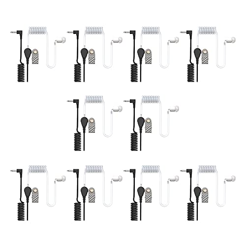 LIFE IS SIMPLE Ohrhörer Schallschlauch - 2,5mm Klinke - One Ear - transparent inkl. Halteclip - Kopfhörer Headset für Funkgeräte | 10er Set… von LIFE IS SIMPLE